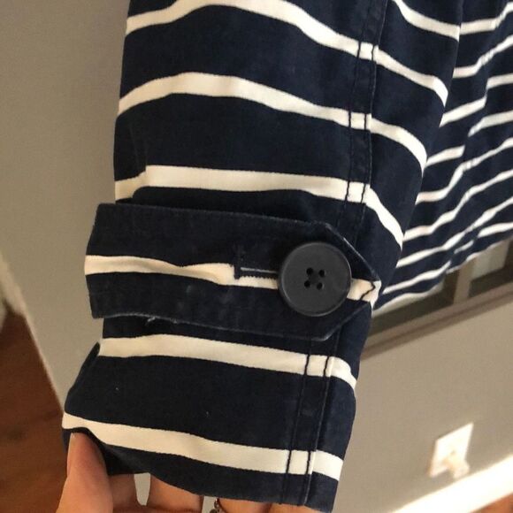 GAP Navy and white double breasted, striped nautical jacket, pea coat size M - Picture 7 of 7